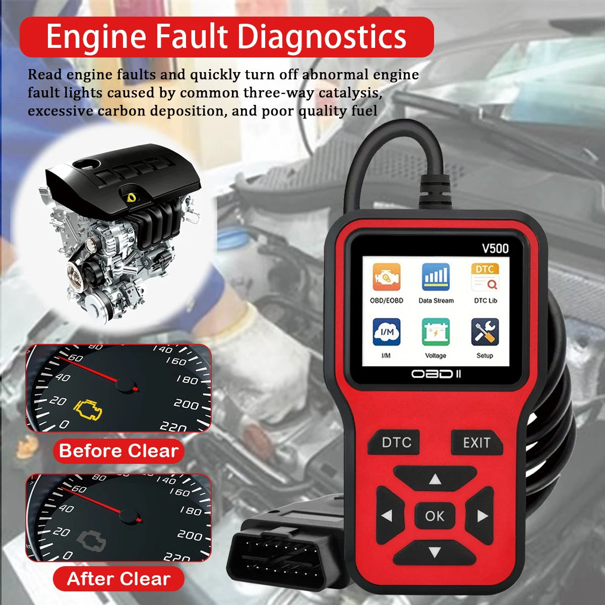 OBD2 Car Diagnostic Scanner & Code Reader