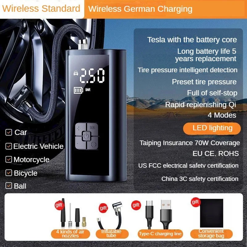 Portable 150PSI Car Tire Inflator & Air Compressor