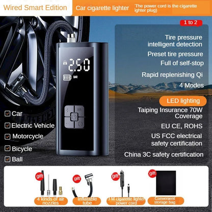 Portable 150PSI Car Tire Inflator & Air Compressor