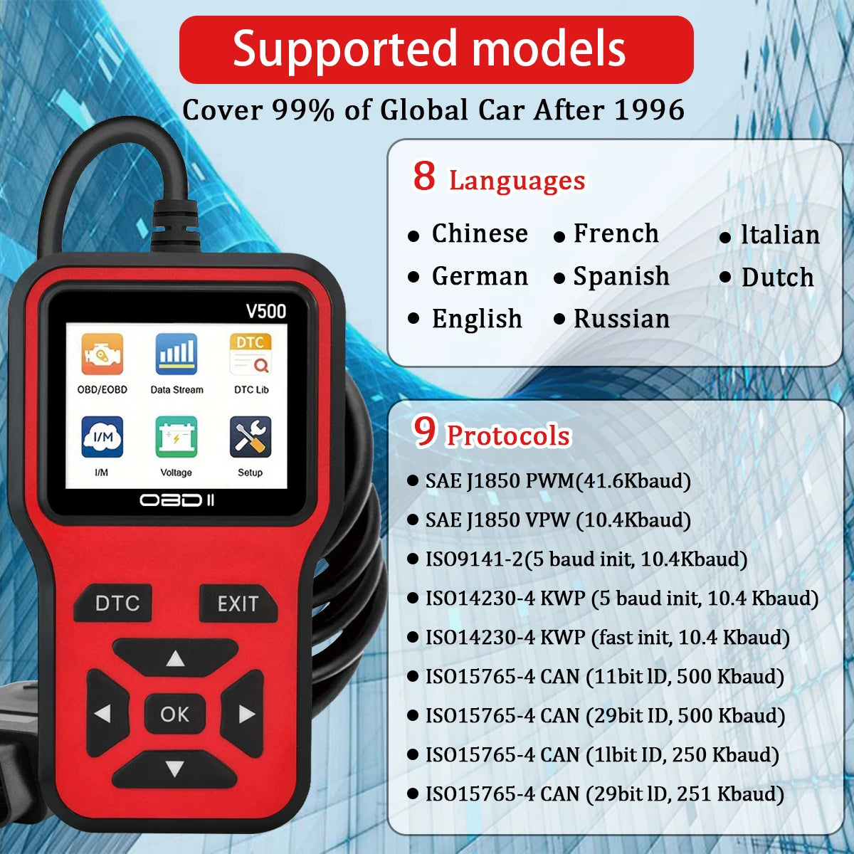 OBD2 Car Diagnostic Scanner & Code Reader